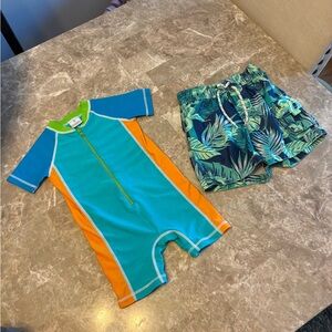 Hanna Andersson & Baby Gap 12-24M Swim Lot -2 Items Total